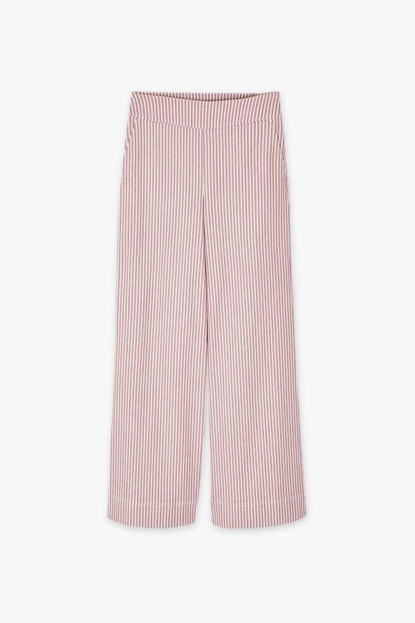 Pantalón rayas blancas y rosas