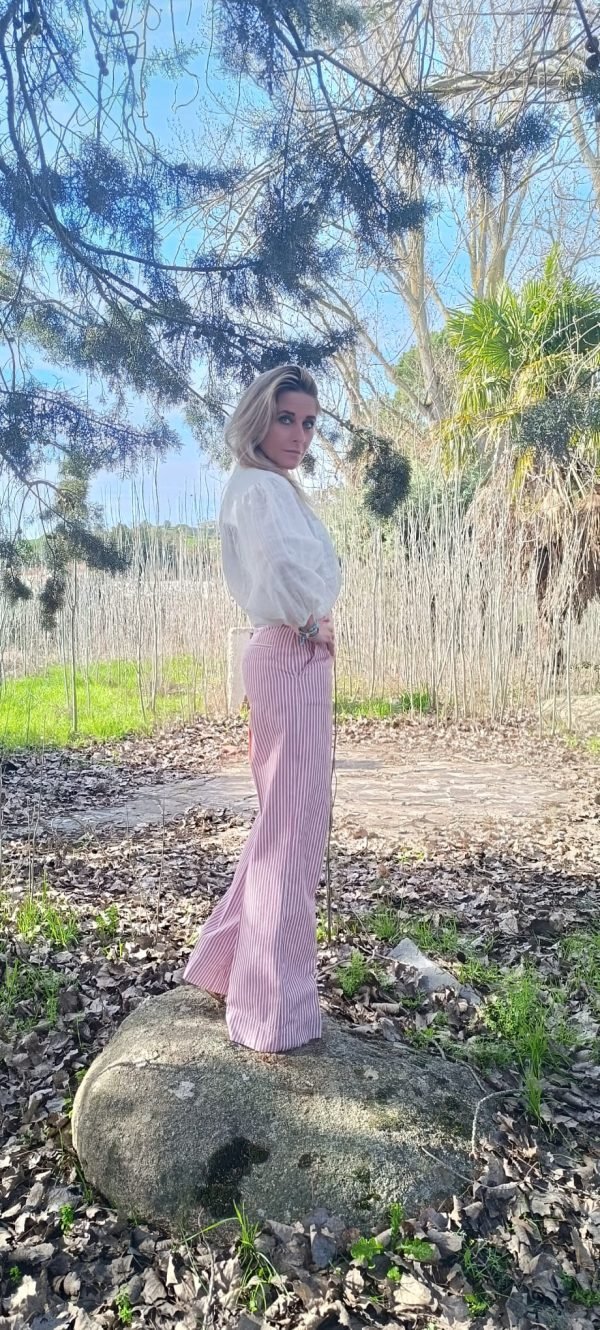 Pantalón rayas blancas y rosas - Imagen 4