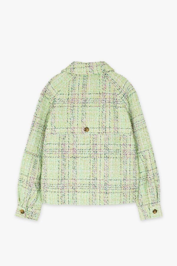 Chaqueta corta tejido chanel verde - Imagen 2