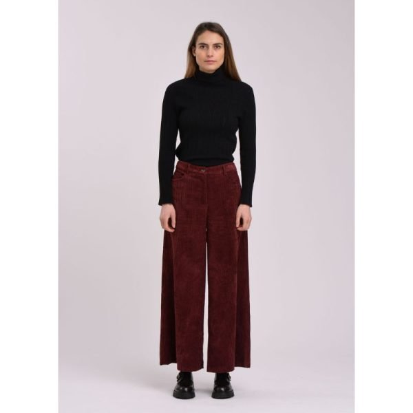Pantalón ancho granate - Imagen 4